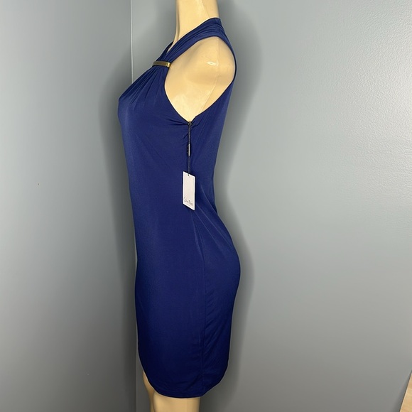 Calvin Klein blue woman dress size 6 sleeveles midi - Picture 3 of 6